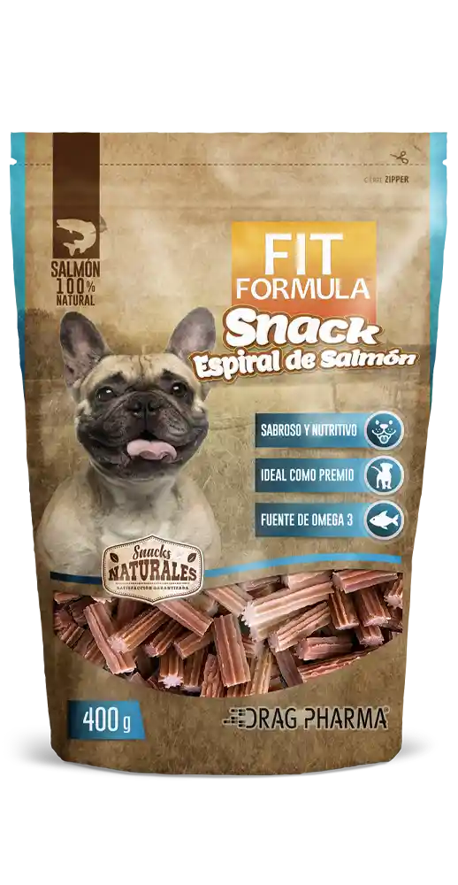 Fit Formula Espiral De Salmon Snack Perro 400g