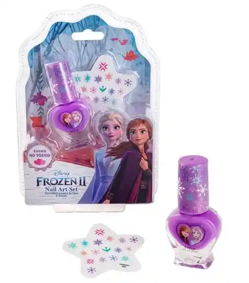 Nail Art Set 1 Esmalte+stickers Disney Frozen Ii