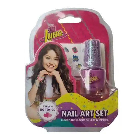 Nail Art Set 1 Esmalte+stickers Disney Soy Luna