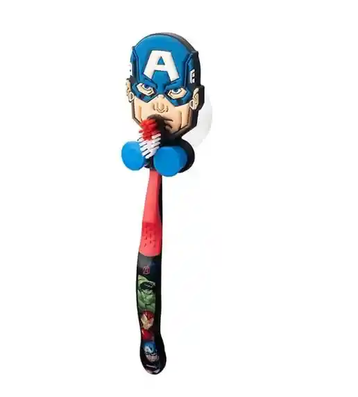 Cepillo Dental + Portacepillo Extra Suave Avengers Captain America