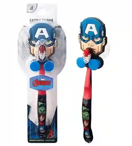 Cepillo Dental + Portacepillo Extra Suave Avengers Captain America