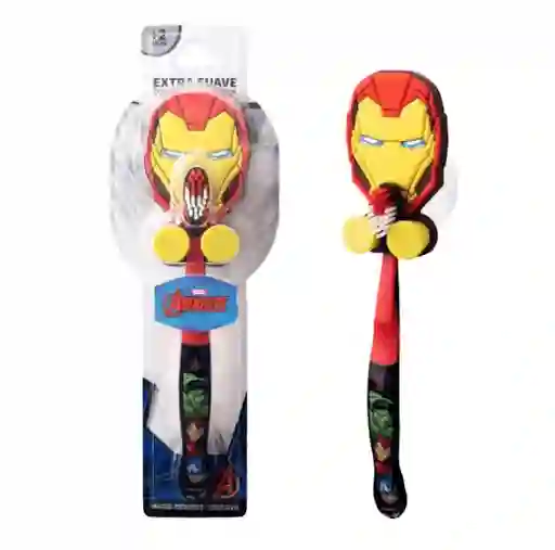 Cepillo Dental + Portacepillo Extra Suave Avengers Iron Man