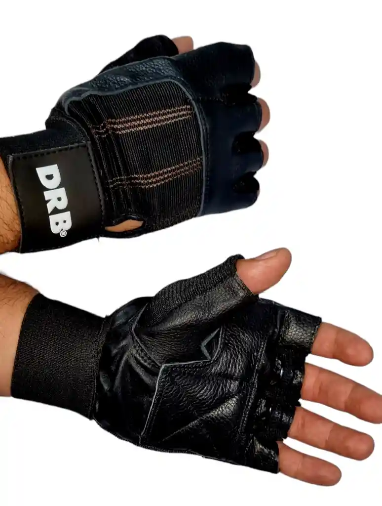 Guantes Fitness Drb Cuero Con Muñequera - Pesas Y Gimasio Talla M