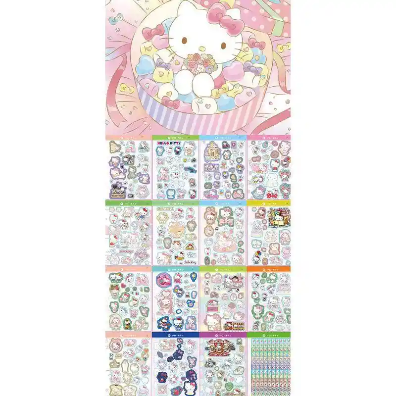 450 Unids/pack Kawaii Sanrio Pegatinas Decorativas Libro