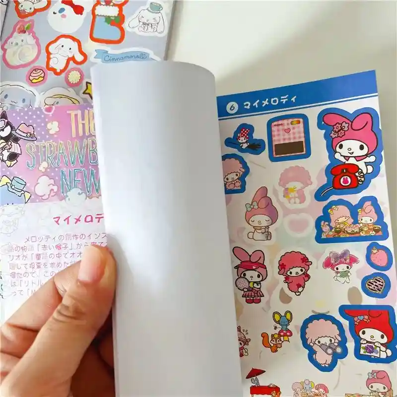 450 Unids/pack Kawaii Sanrio Pegatinas Decorativas Libro