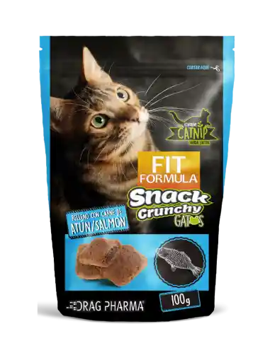 Fit Fórmula Snack Crunchy Relleno Atún Salmón Con Catnip 100 Gr