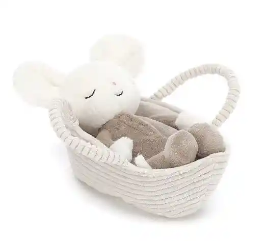 Jellycat Peluche Ratón Con Cesta Para Dormir