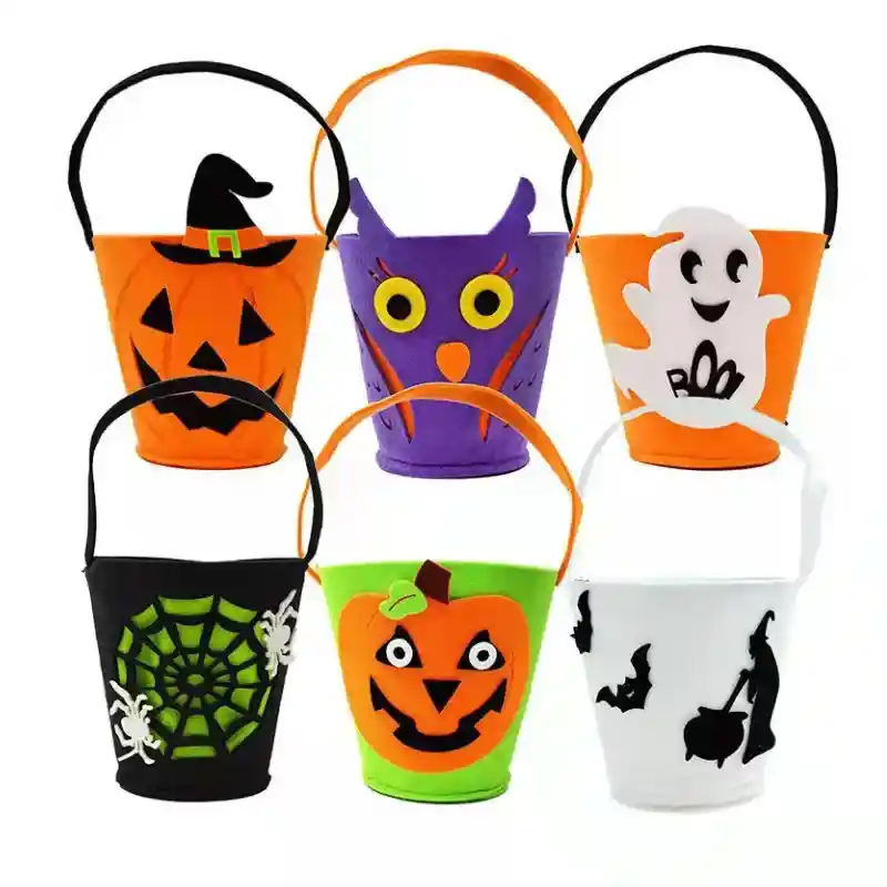 Bolsa Halloween Fieltro 17 X 15 Cm Big Party