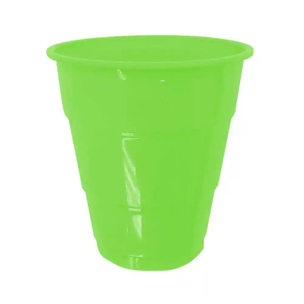 Vasos Plasticos Color Verde Lima 210 Cc 10 Unidades Big Party