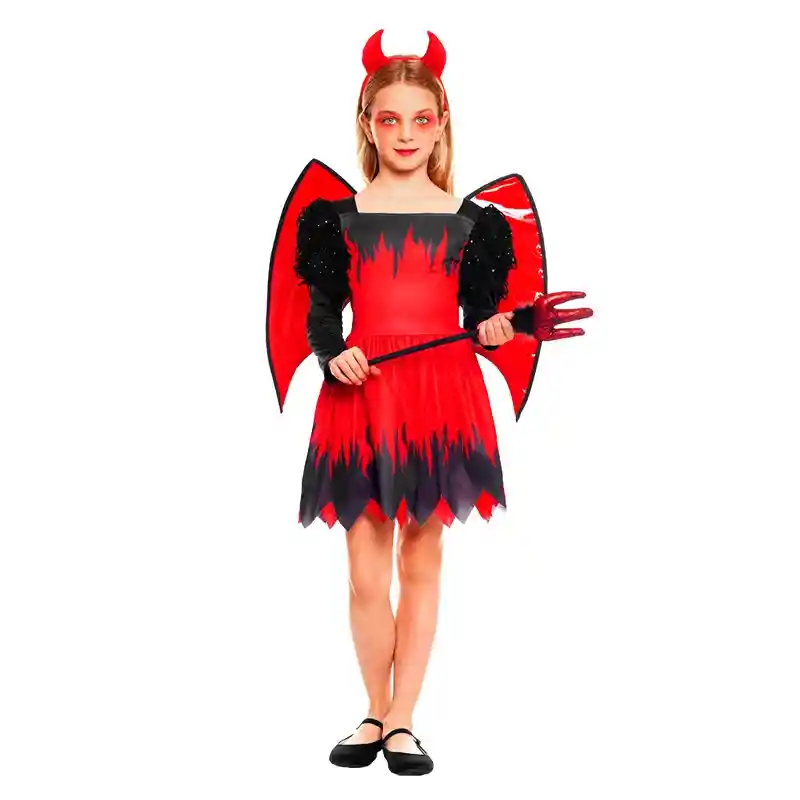 Disfraz Diablesa Alas Talla 10-12 Fiestamania
