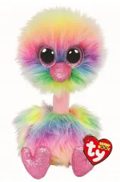 Ty Peluche Beanie Boos Asha Avestruz Arco Iris Mediano 36448