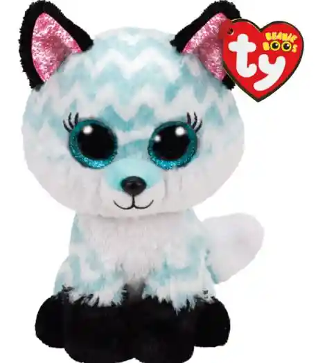 Ty Peluche Beanie Boos Atlas Lobo Aqua Mediano 36491