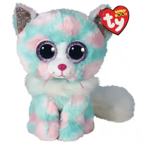 Ty Peluche Beanie Boos Opal Gato Pastel Mediano 37288