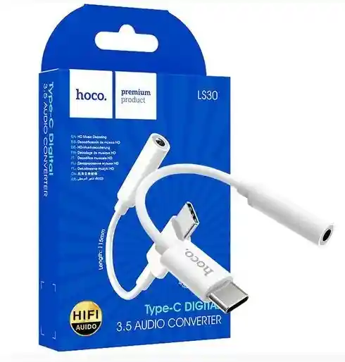 Adaptador Tipo C A 3.5 Mm - Digital Ls30 - Hoco Delivery