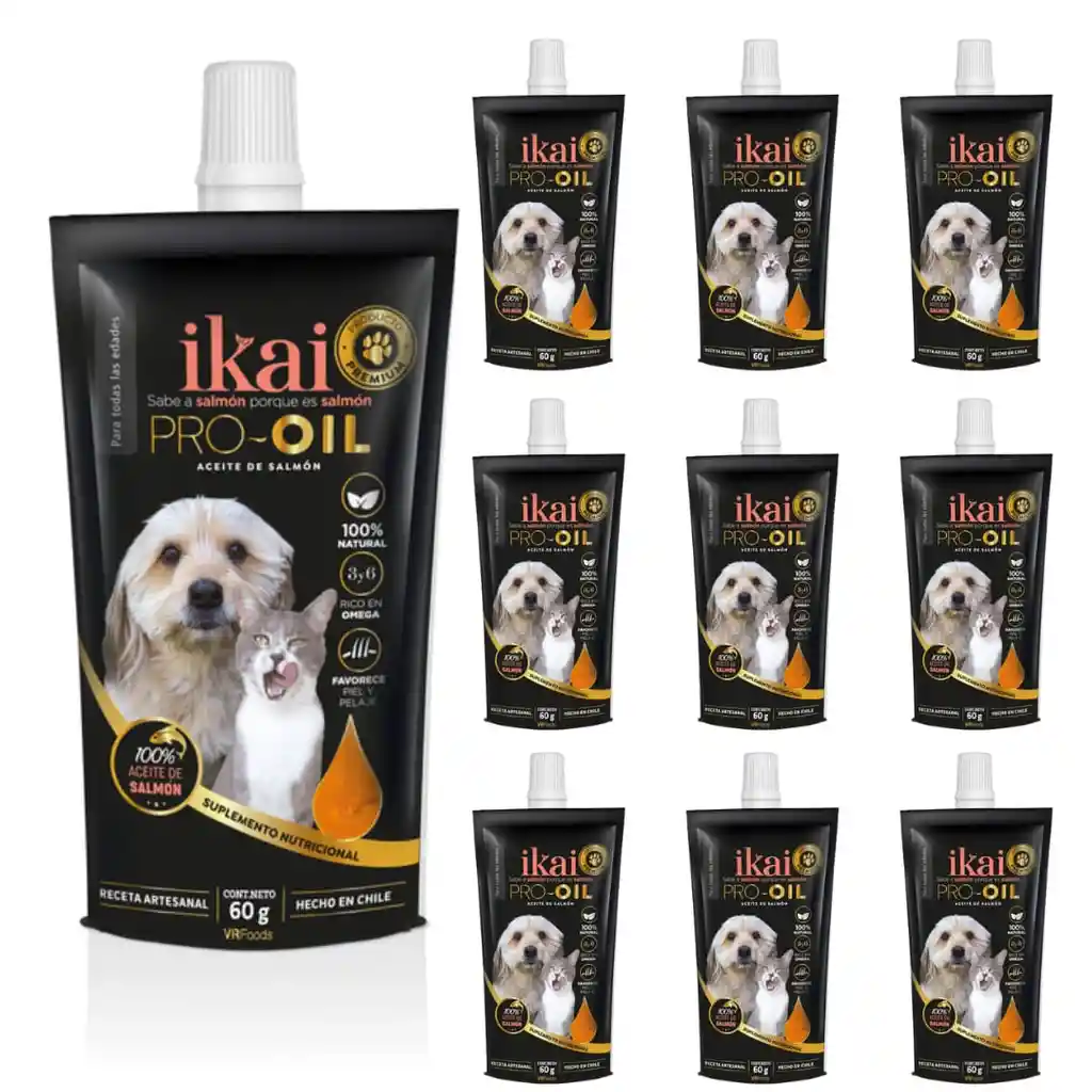 Pack De 10 Aceites Para Perro Y Gatos