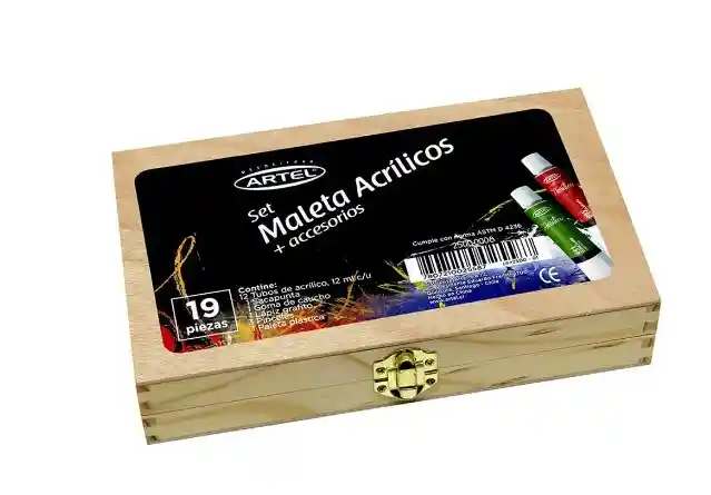 Maleta Pintura Acrílica + Accesorios Artel