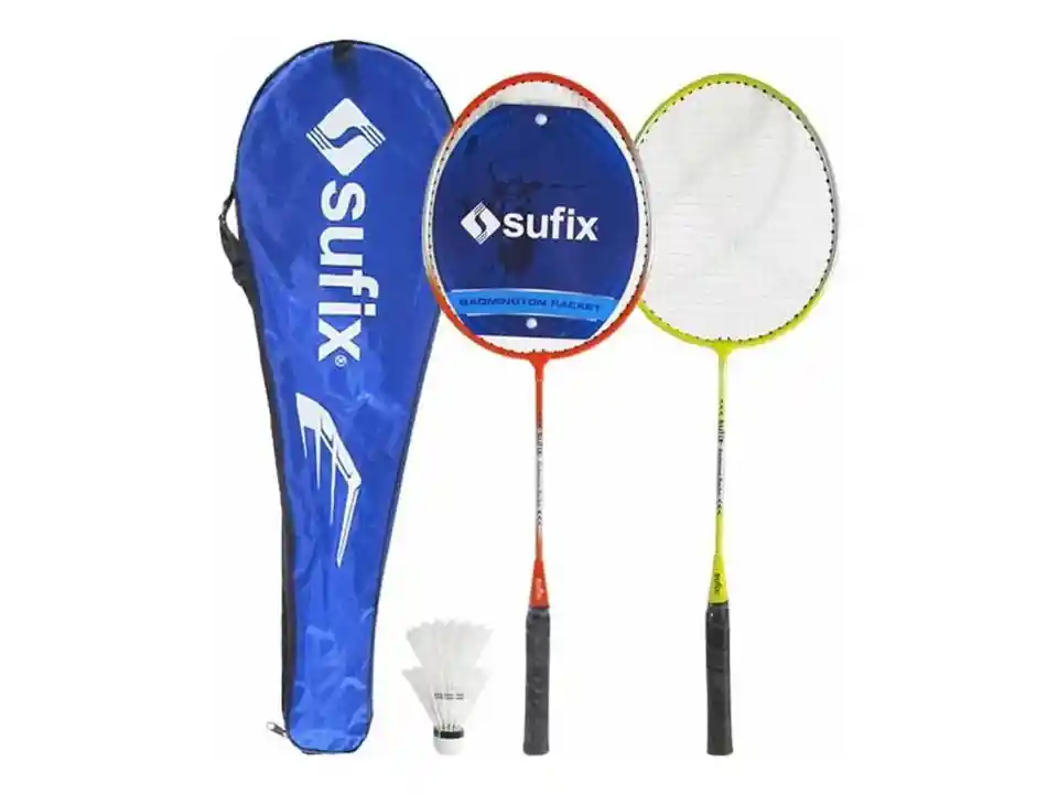 Set Bádminton 2 Raquetas + 2 Plumillas + Funda Sufix®