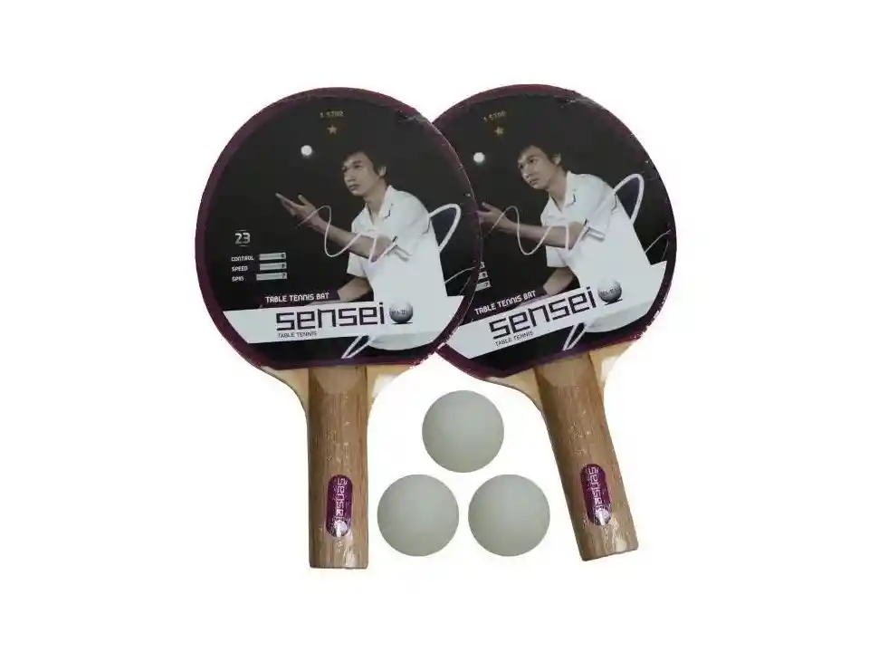 Set Ping Pong Sensei 2 Paletas + 3 Pelotas - 1*