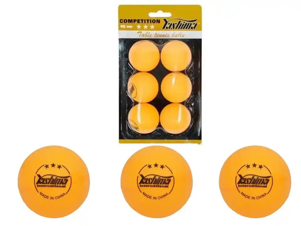 Set 6 Pelotas Ping Pong 3 Estrellas Sensei® - Tenis De Mesa