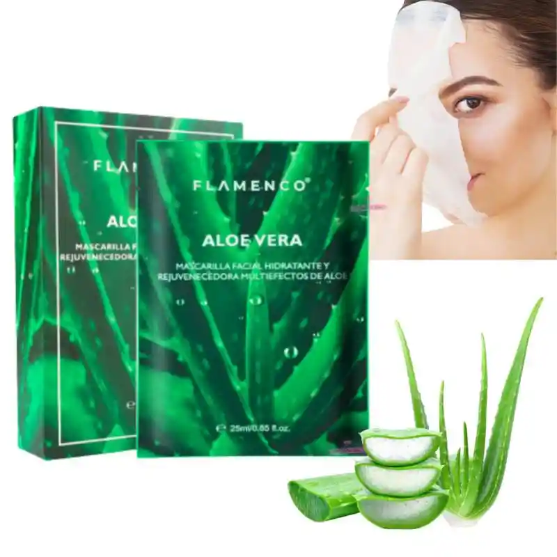 Flamenco · Mascarilla Facial De Aloe Vera