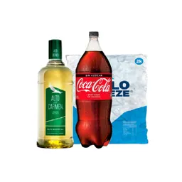 Promo Alto 1,0 Lt + Coca Cola Zero 3,0 Lt + 2 Kg Hielo
