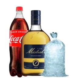 Mistral 1,0 Lt + Coca Cola 1,5 Lt + 1 Kg Hielo
