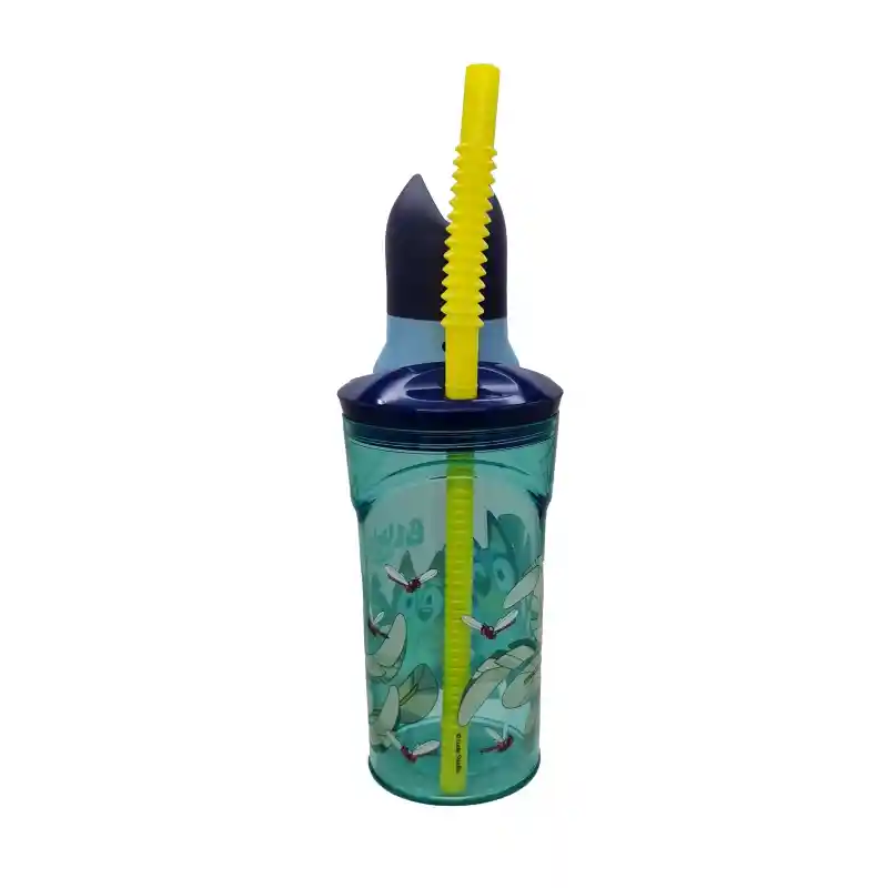 Vaso Con Bombilla Figura 3d Bluey