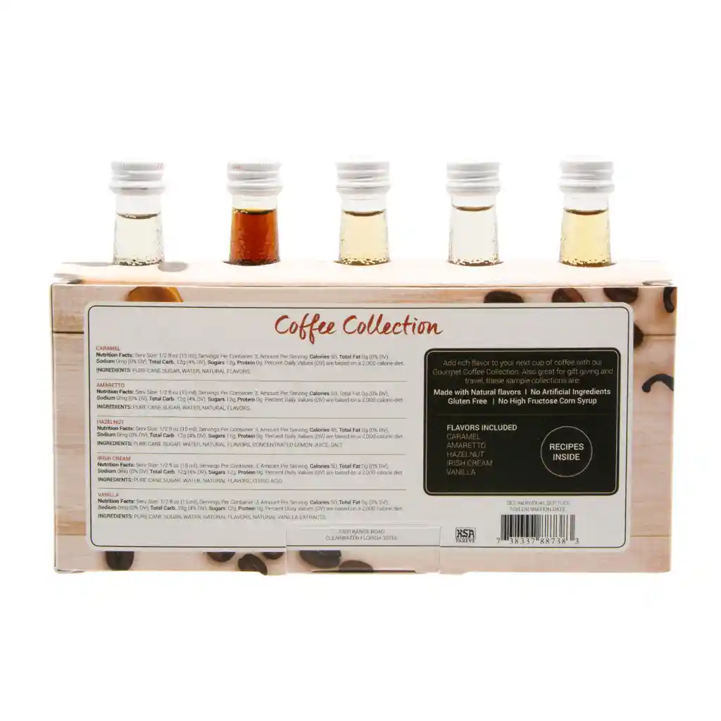 Syrup Café Monin Coffee Collection 5 Sabores X 50 Ml C/u