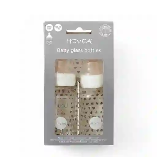 Pack 2 Mamaderas De Vidrio Hevea 120ml