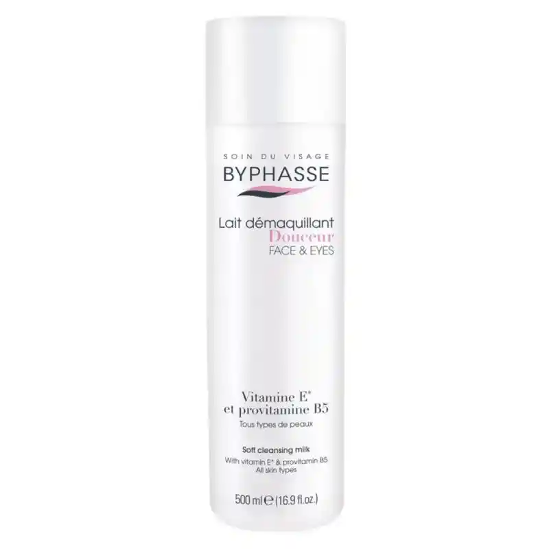 Byphasse · Leche Desmaquillante Para Rostro Y Ojos Con Vitamina E Y Provitamina B5