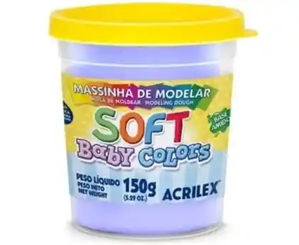 Acrilex Masa Para Moldear Soft Baby Colors 150g Lila Bebé