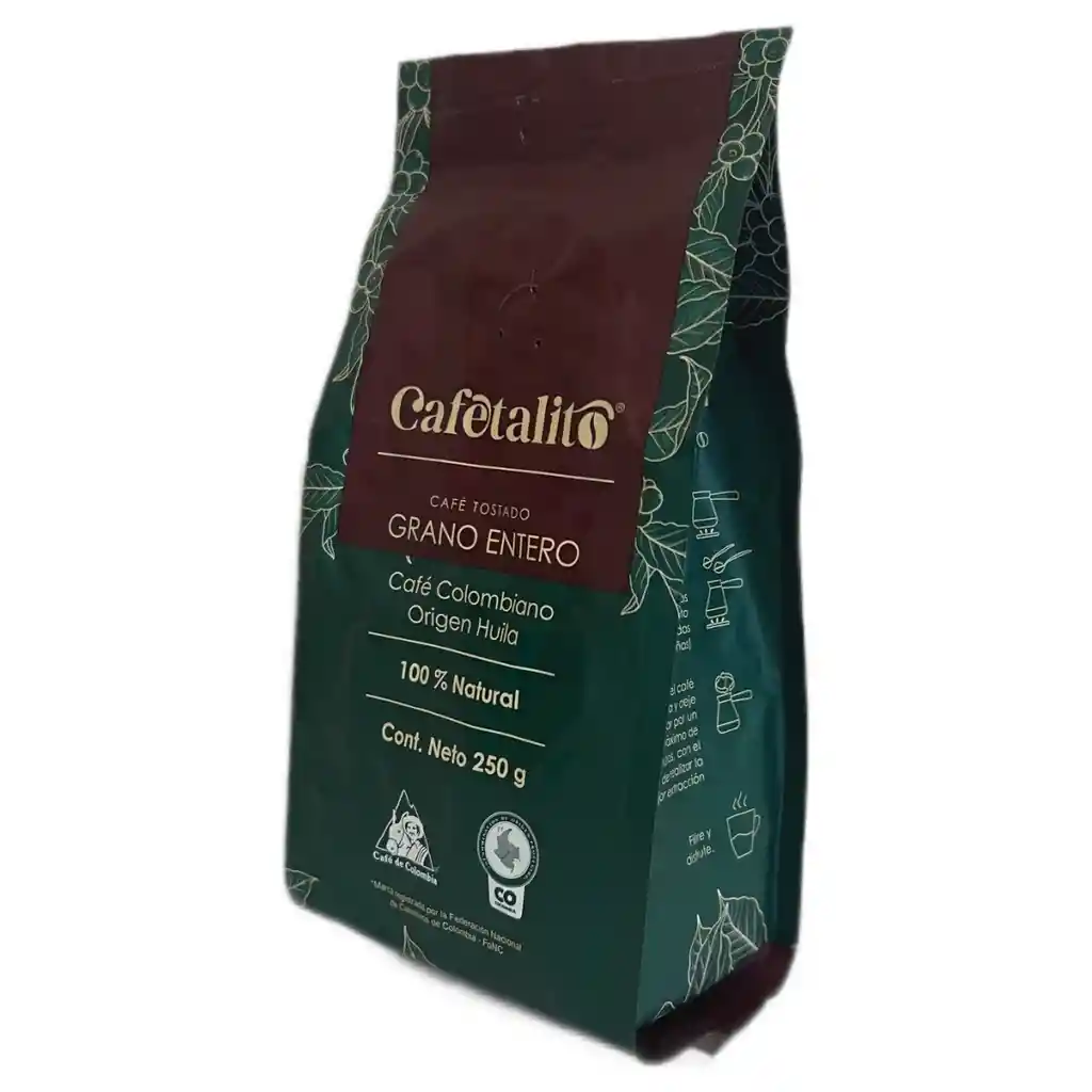 Cafetalito 250grs Grano Entero Café De Especialidad Colombia