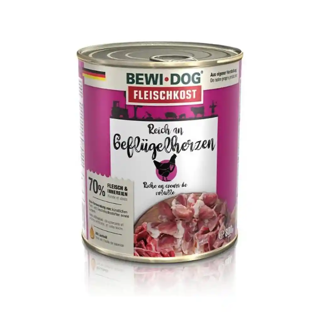 Bewidog Lata Rico Corazon Ave 800g