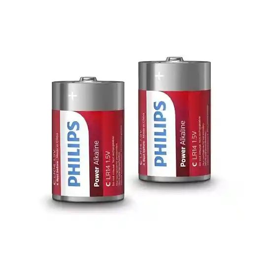 Pack 2 Pilas Philips C Alkalina