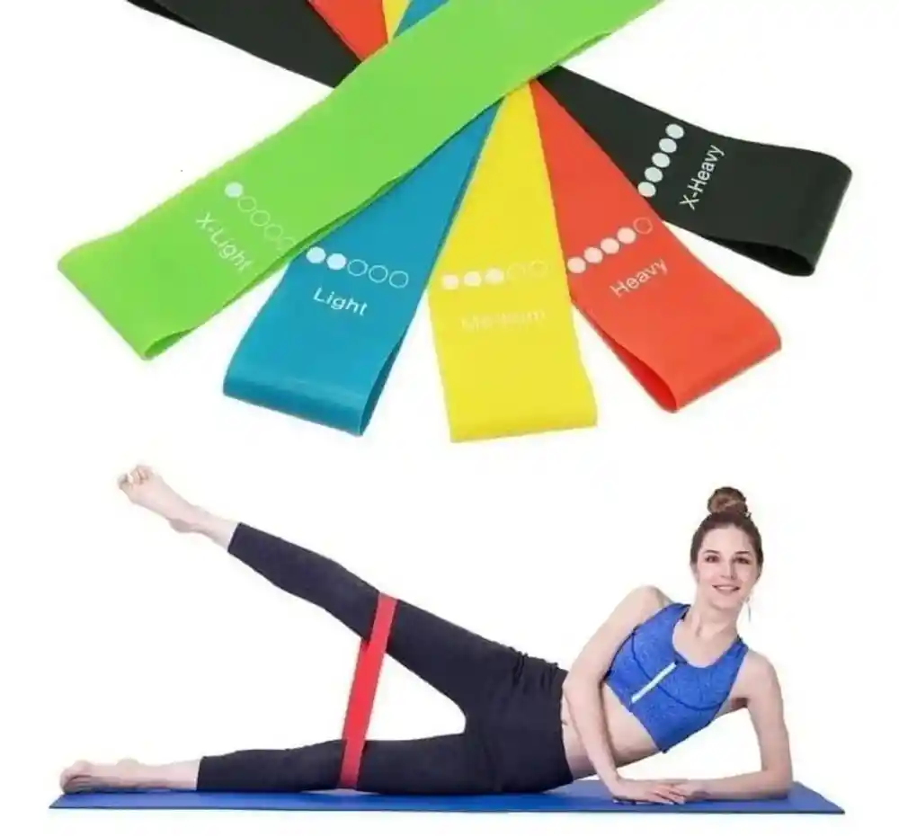 Bandas Elásticas Loop Circulares Pilates Aeróbico - 5 Bandas