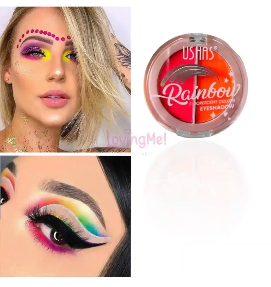 Ushas · Sombra Rainbow Neon - Brilla En La Oscuridad