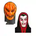 2 Mascaras Dracula Y Calabaza Halloween Libre De Bpa