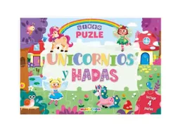 Libro + Puzzle Unicornios Y Hadas (incluye 4 Puzzles)