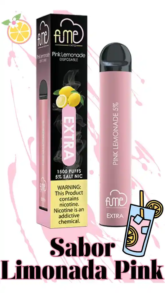 Vaper Pink Lemonade / Vaporizador Desechable Fume Vapo