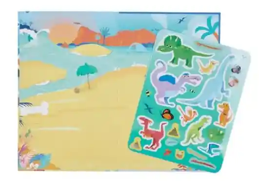Tiger Tribe Set Stickers Removibles Dinosaurios Playbook Dino Island