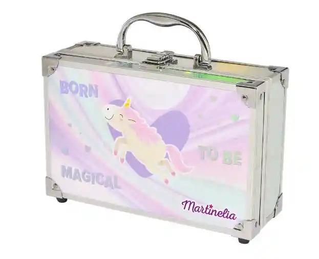 Martinelia Pequeño Unicornio Maleta De Belleza Metálica C/espejo