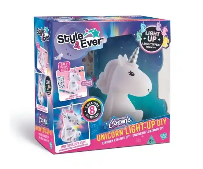 Style 4ever Unicornio Luminoso Diy ¡decora! Cosmic