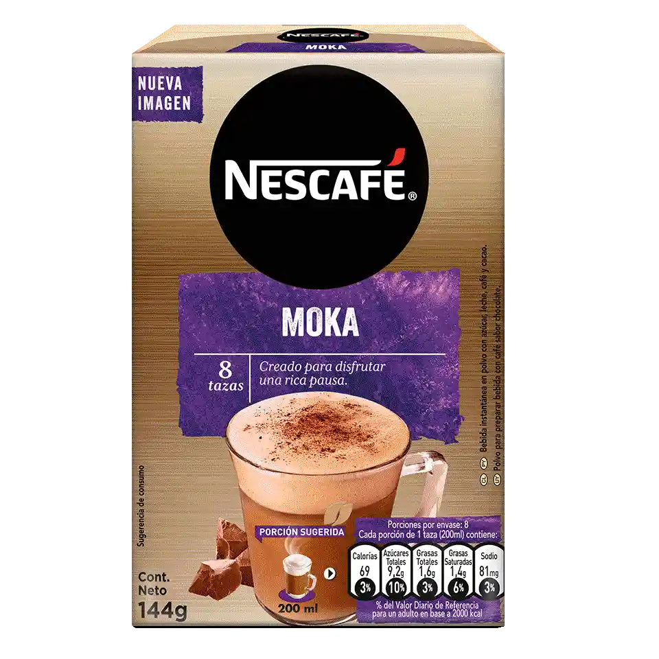 Café Nescafé Doble Choca Moka 184g 8 Sobres