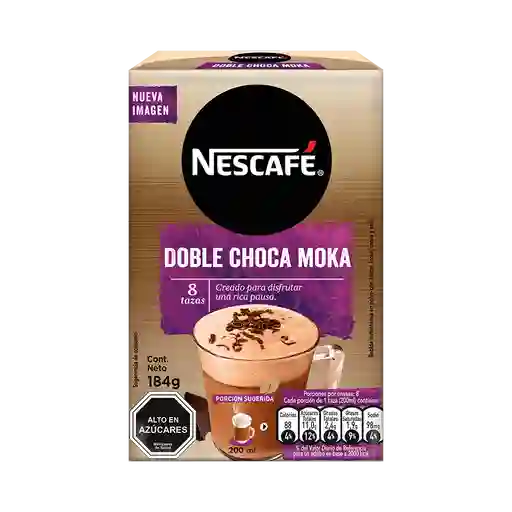 Café Nescafé Doble Choca Moka 184g 8 Sobres