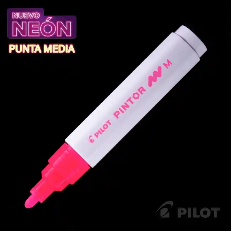 Marcador Pintor Medio Neón Rosado