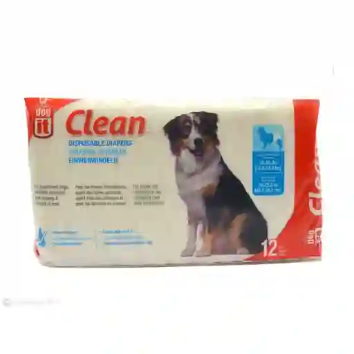 Pañal Desechable Clean Para Perros Talla L