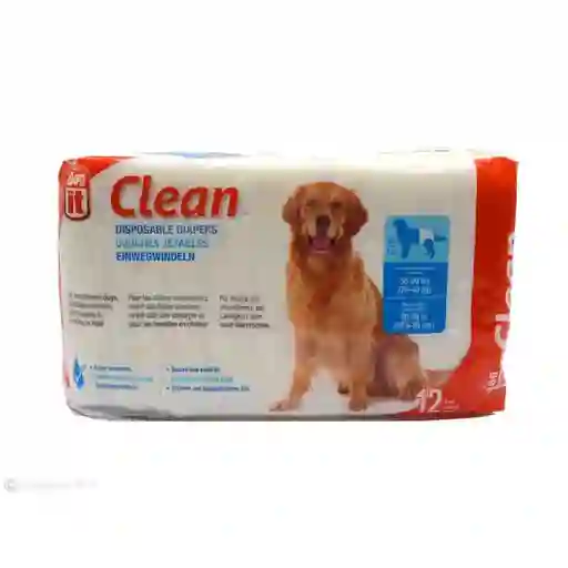 Pañal Desechable Clean Para Perros Talla Xl