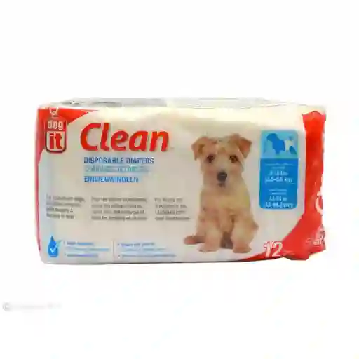 Pañal Desechable Clean Para Perros Talla S