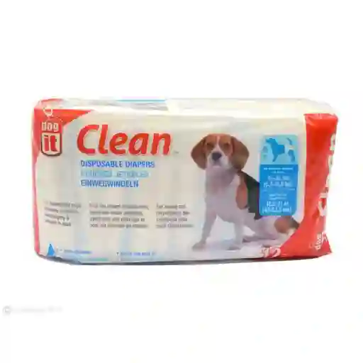 Pañal Desechable Clean Para Perros Talla M