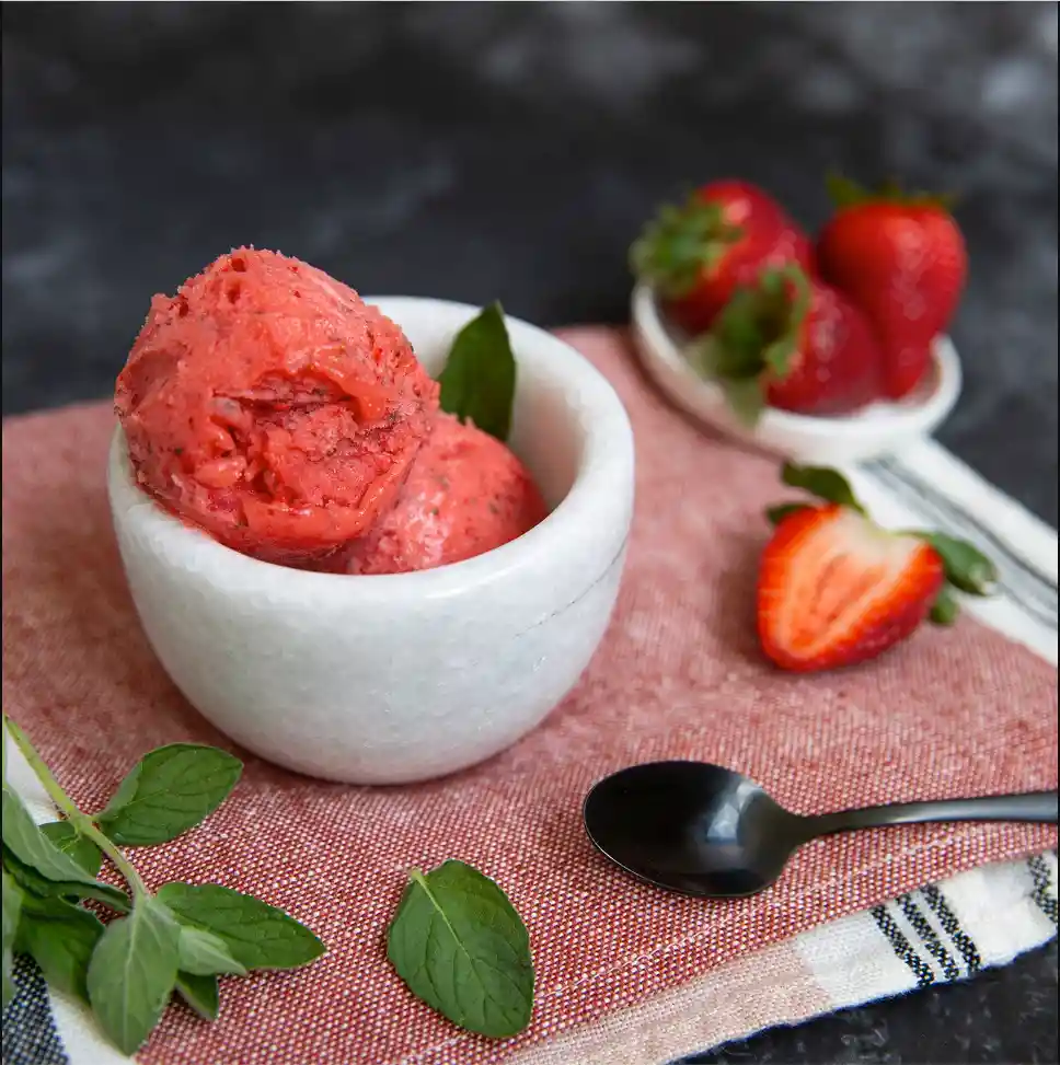 Sorbet Frutilla A La Menta 500 Cc